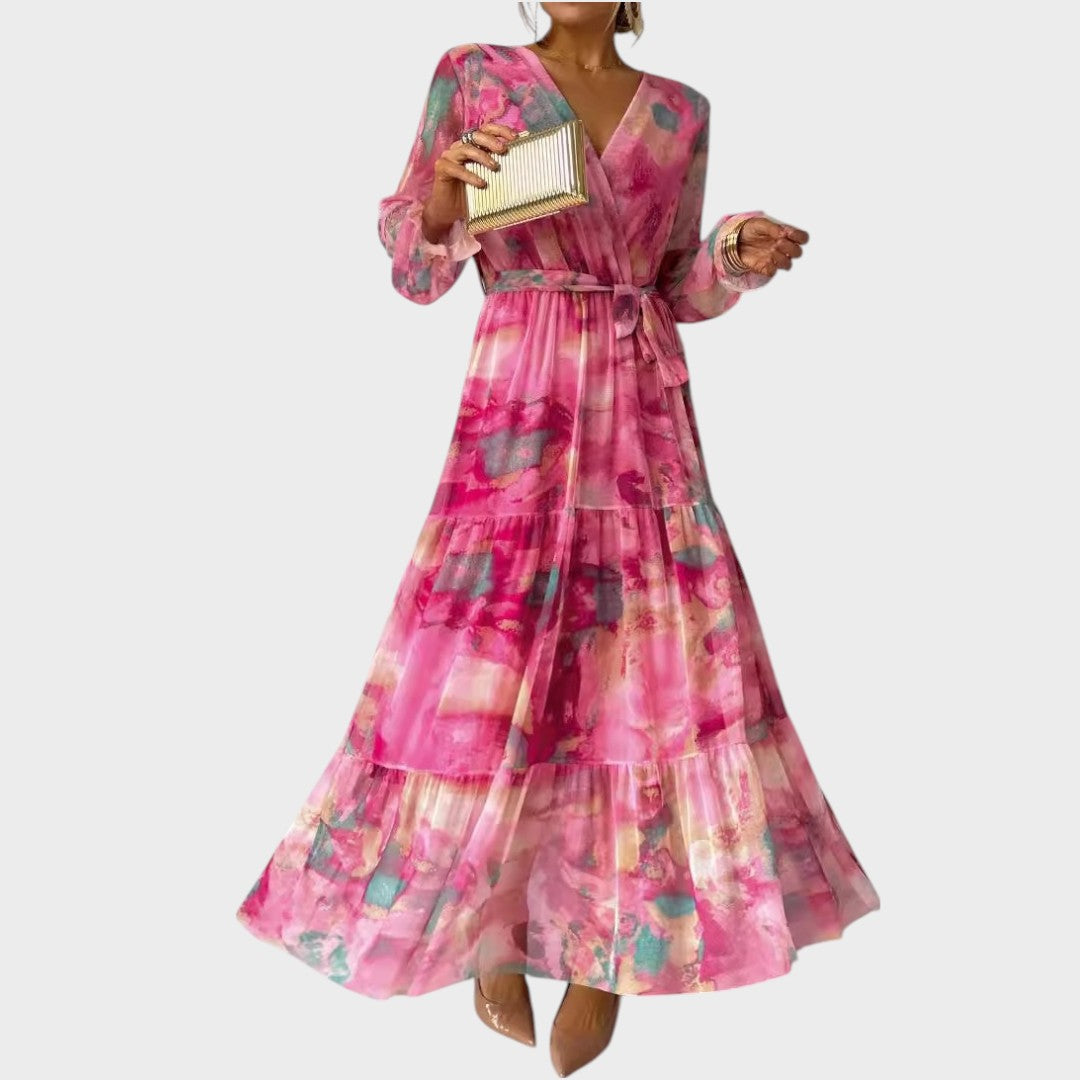 Alanna | Langes Blumendruckkleid