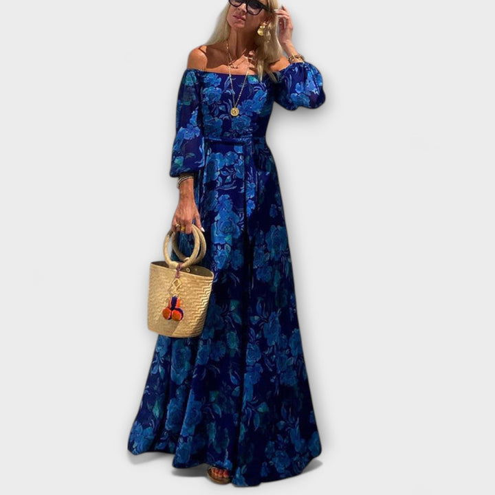 Juniper | Maxi Floral Off-Shoulder Kleid für den Urlaub
