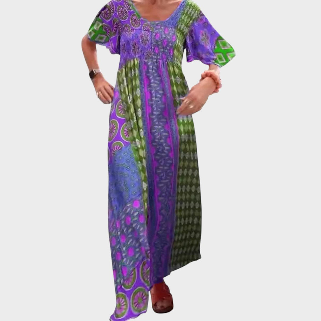 Jennie | Elegantes Maxikleid mit Print