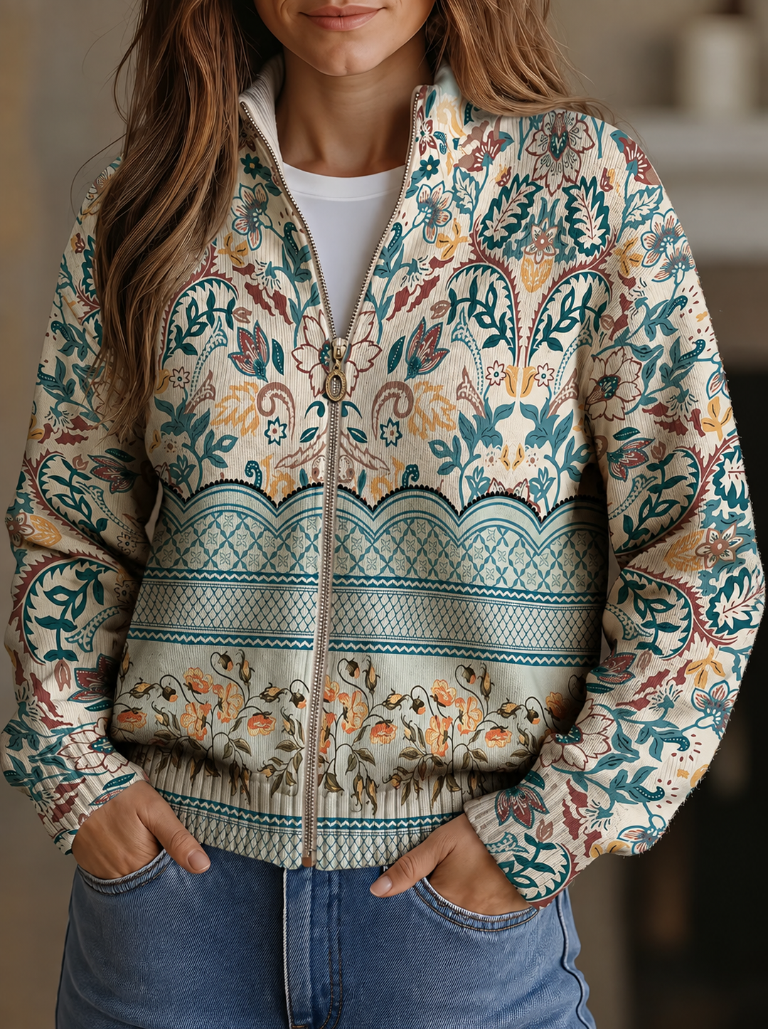 Sybilla™ | Vintage Floral Botanischer Border Print