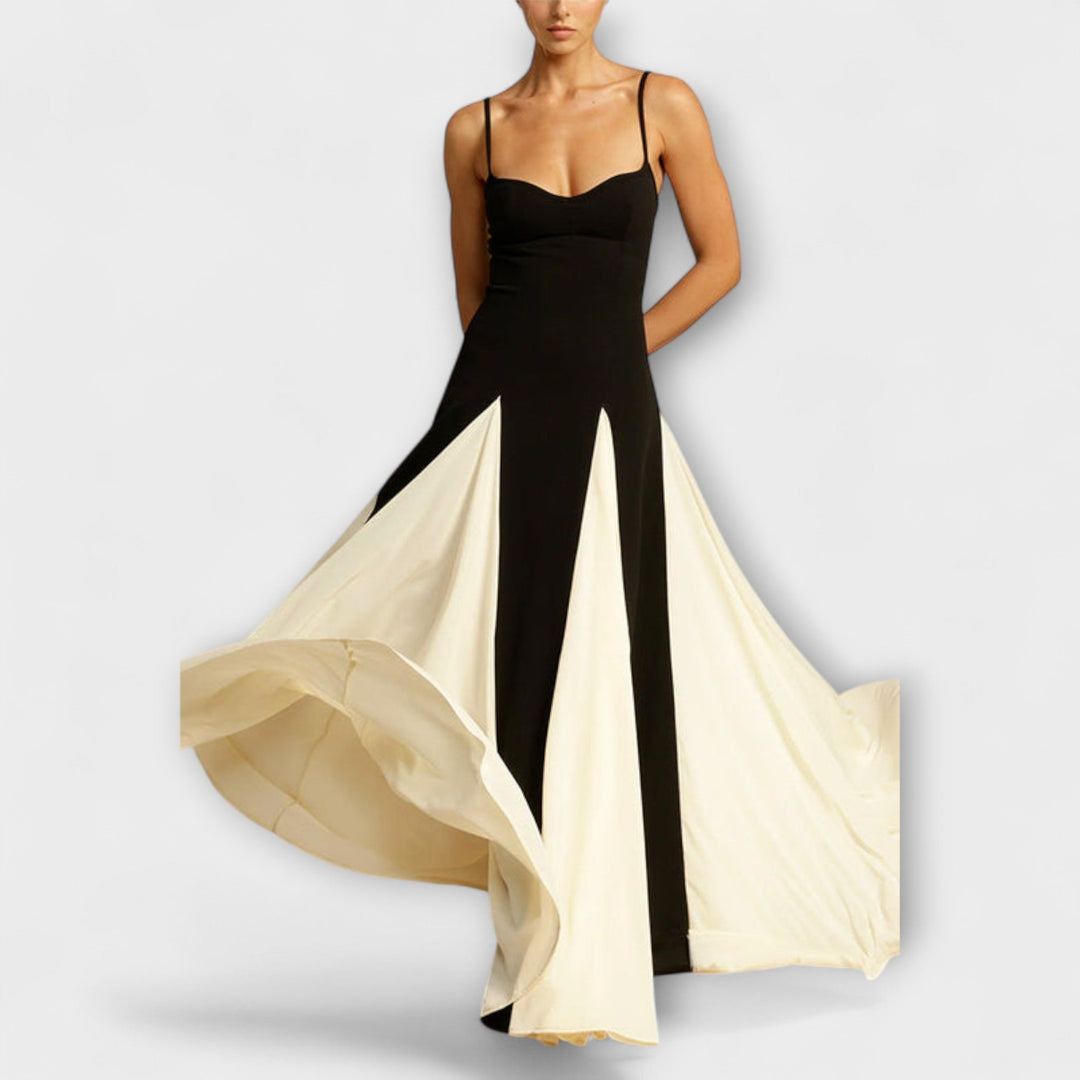 Ember | Klassisches A-Linien Maxikleid mit Tüllpaneelen