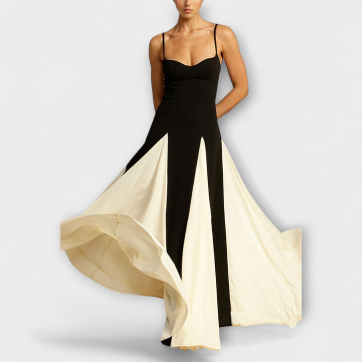 Ember | Klassisches A-Linien Maxikleid mit Tüllpaneelen