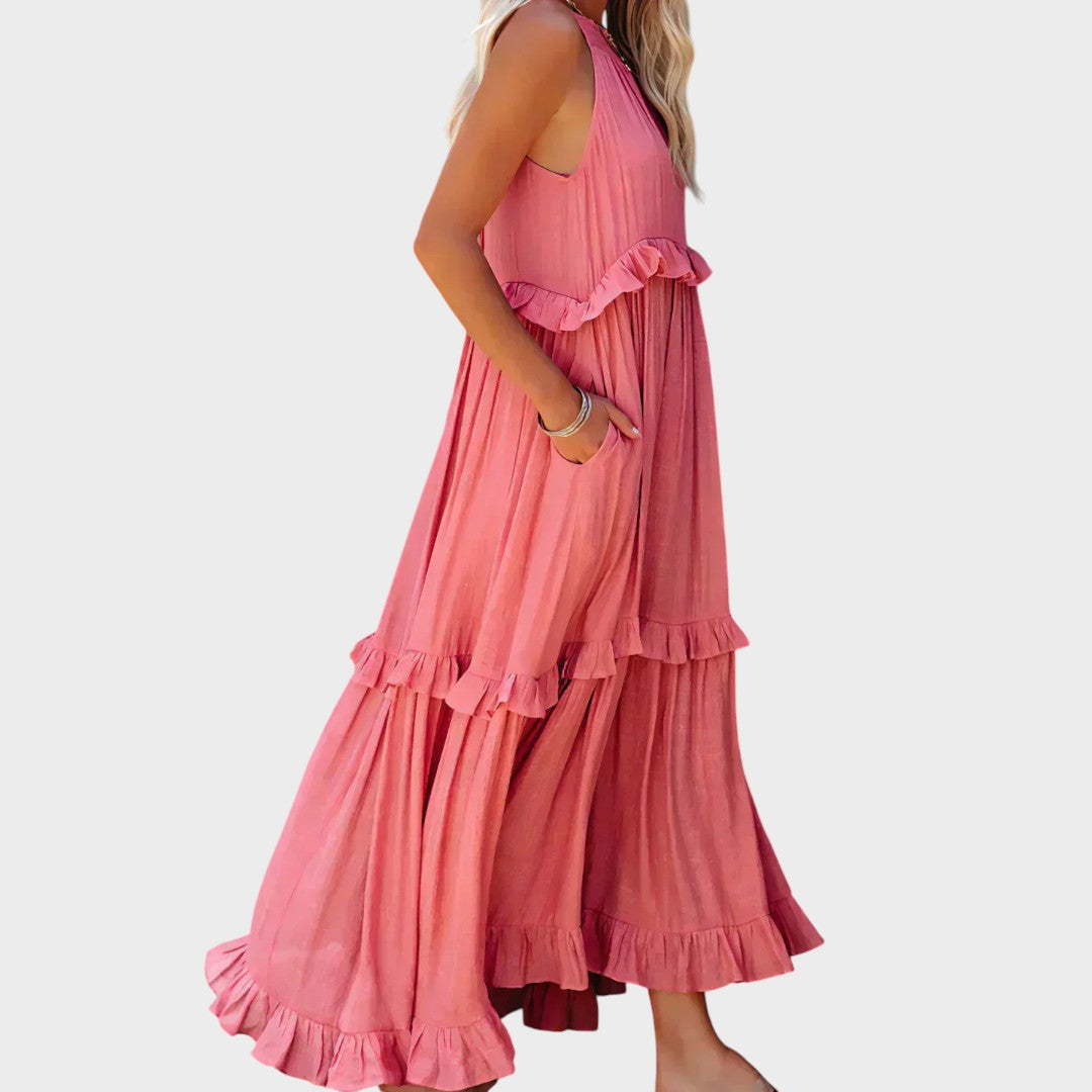 Landry | Ärmelloses Kleid mit Rüschendetails