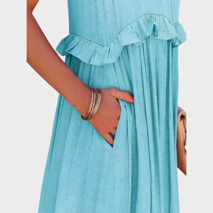 Landry | Ärmelloses Kleid mit Rüschendetails