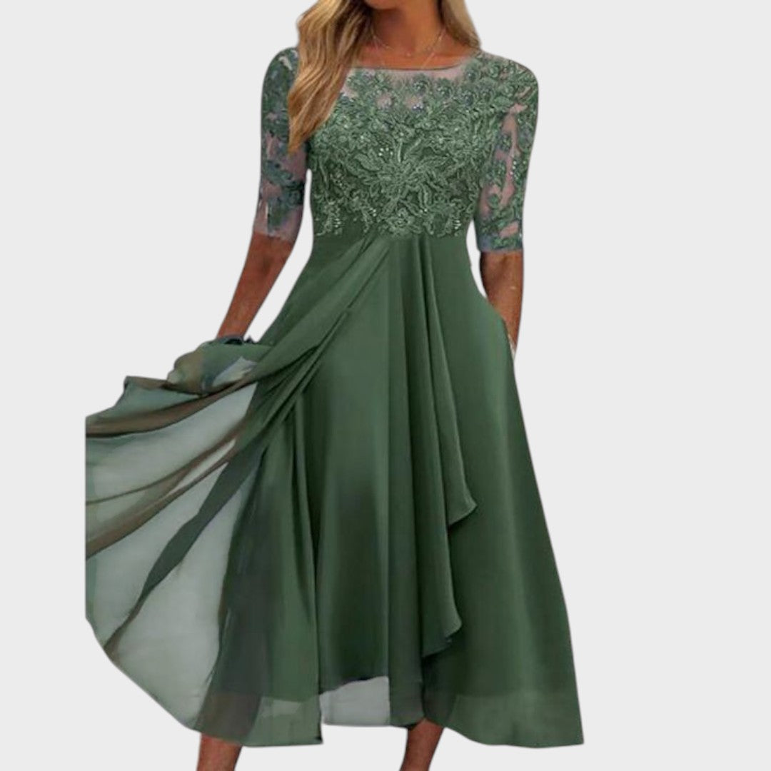 Gabhi | Midi-Kleid mit Spitzen-Details