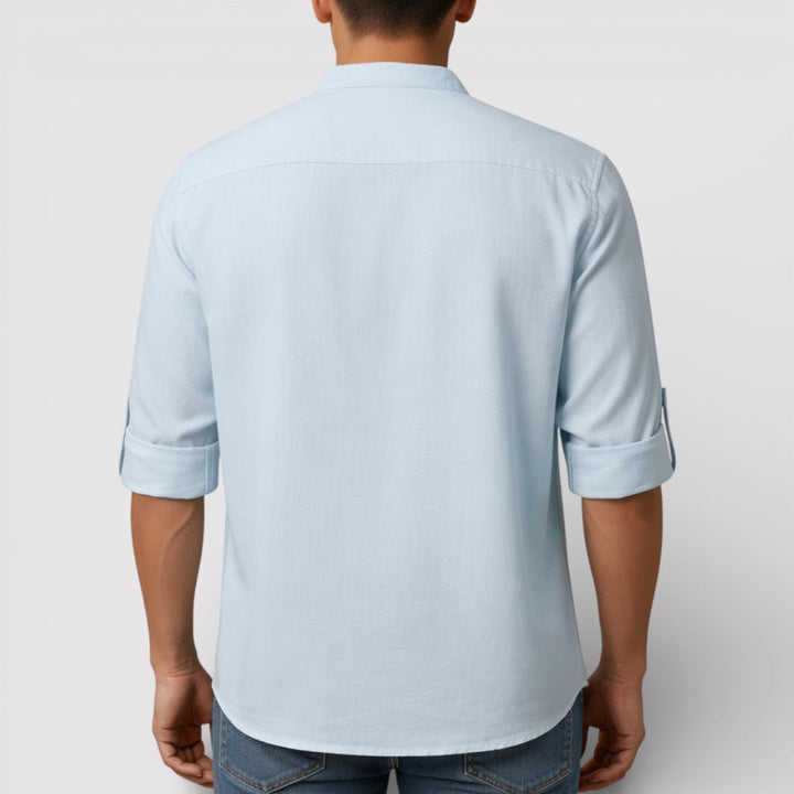 Rasmus™ | Hemd mit Bandkragen und Ärmeltab