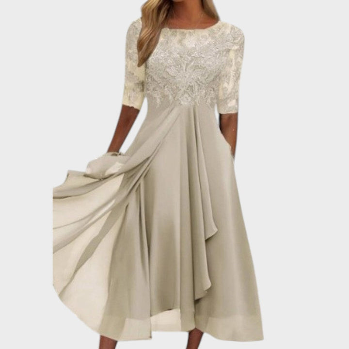 Gabhi | Midi-Kleid mit Spitzen-Details