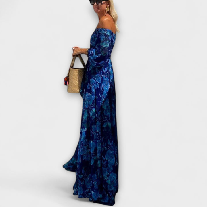 Juniper | Maxi Floral Off-Shoulder Kleid für den Urlaub