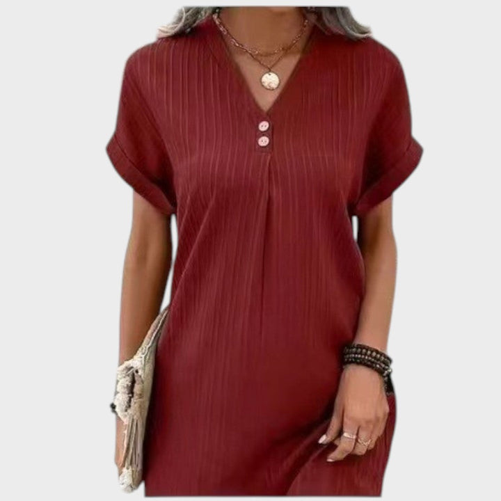 Atália | Bequemes V-Ausschnitt Kleid