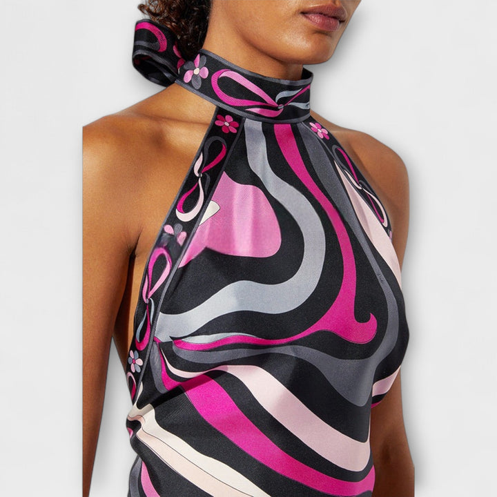 Everly | Halter-Top und asymmetrisches Midikleid-Set
