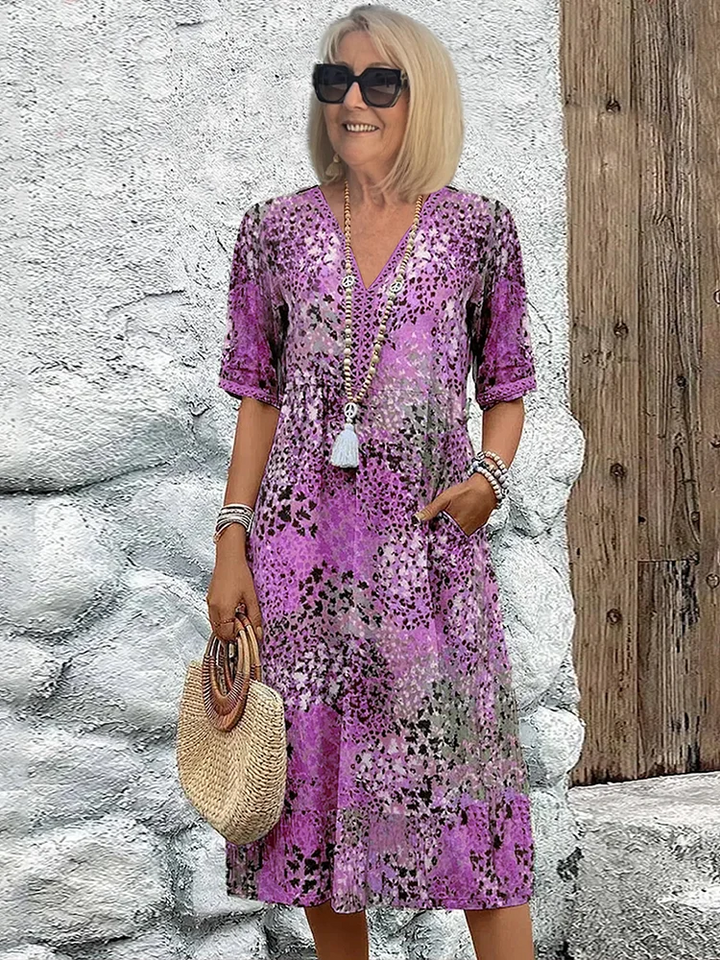Roxanne | Lebhaftes Floral-Wickel-Midikleid