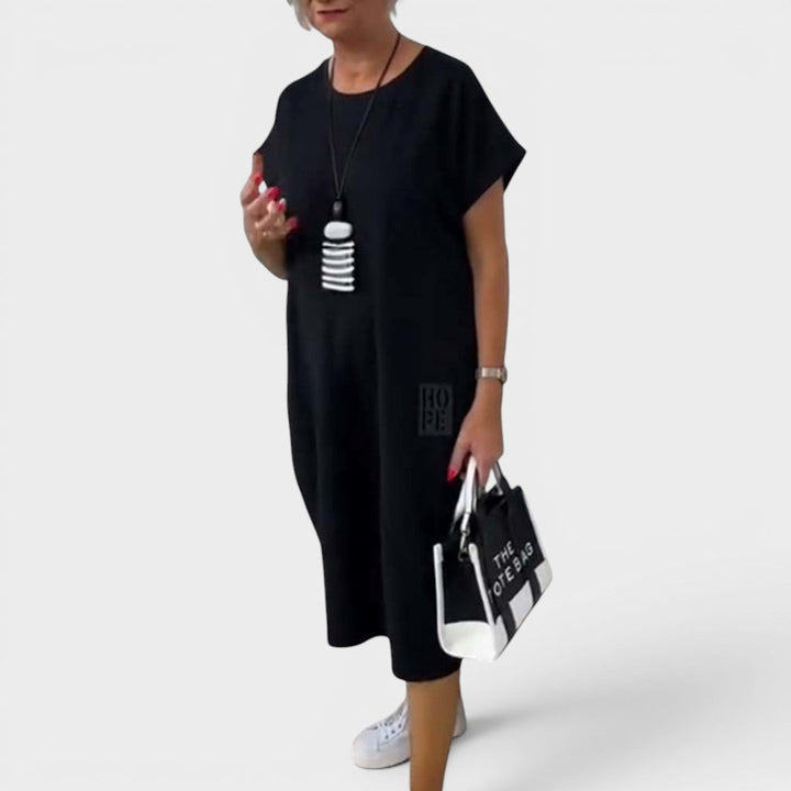 Nicole | Fließendes Midi-Kleid mit Taschen