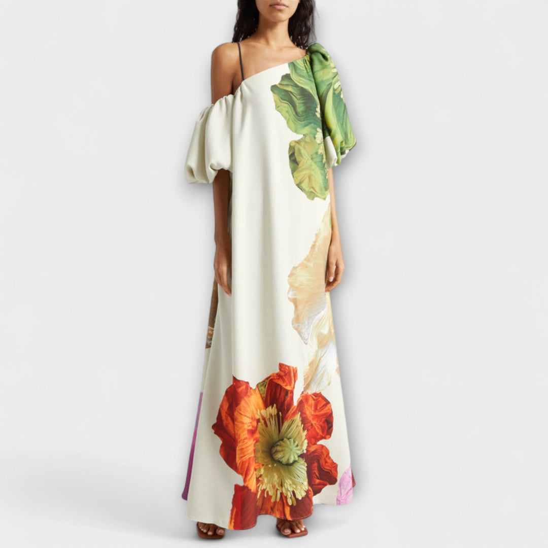 Melodie | Asymmetrische Maxi-Blumenkleider