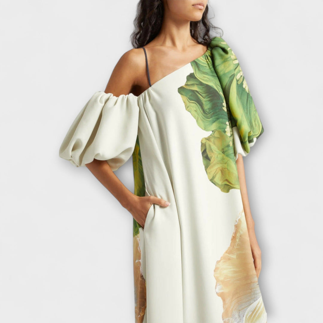 Melodie | Asymmetrische Maxi-Blumenkleider