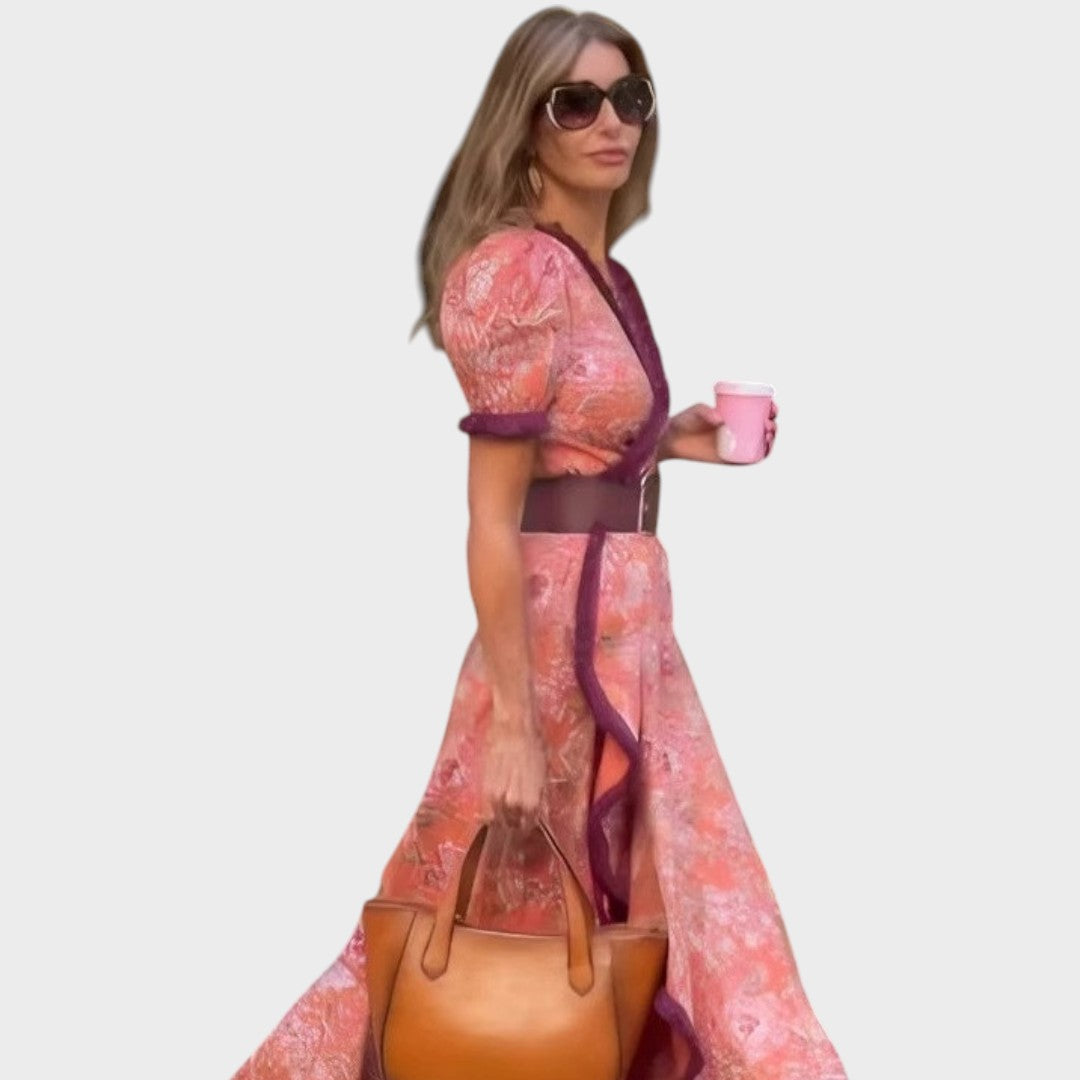 Sylvie | Langes Kleid mit Glockenärmeln