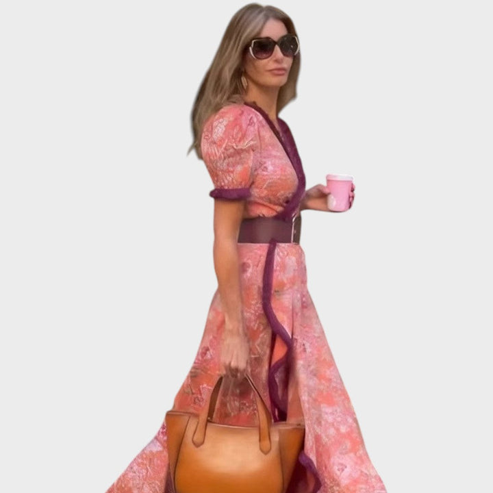 Sylvie | Langes Kleid mit Glockenärmeln
