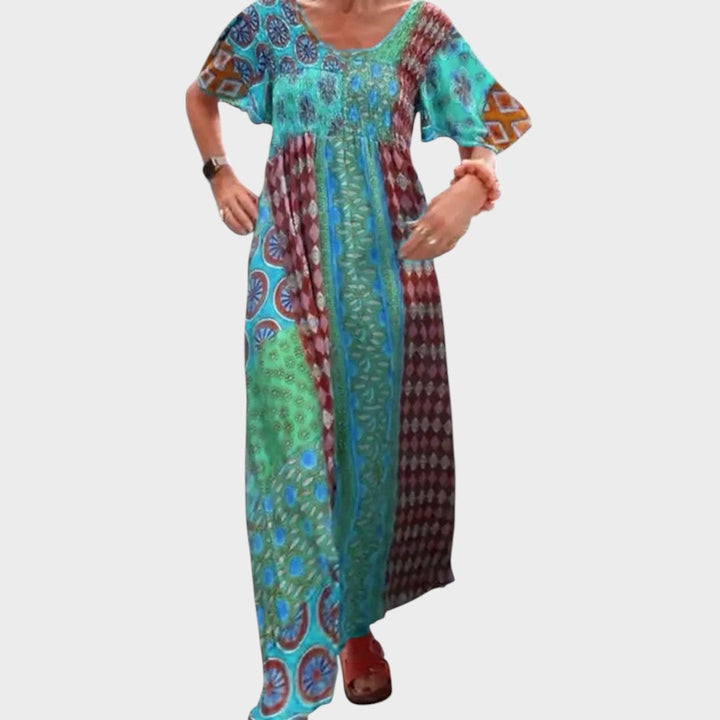 Jennie | Elegantes Maxikleid mit Print