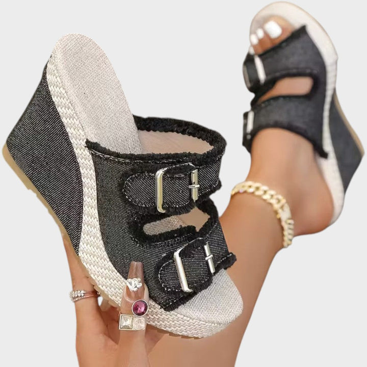 Atelier | Fray Edge Wedge Sandalen