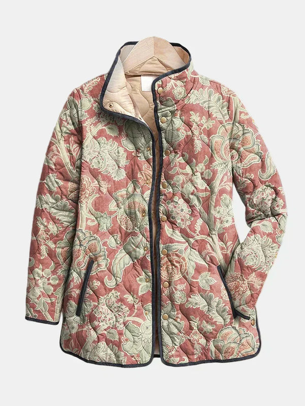 Naya | Vintage Blumen Freizeit Steppjacke