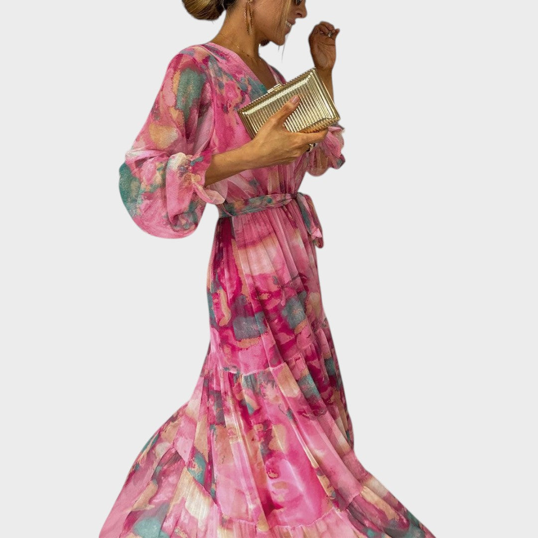 Alanna | Langes Blumendruckkleid
