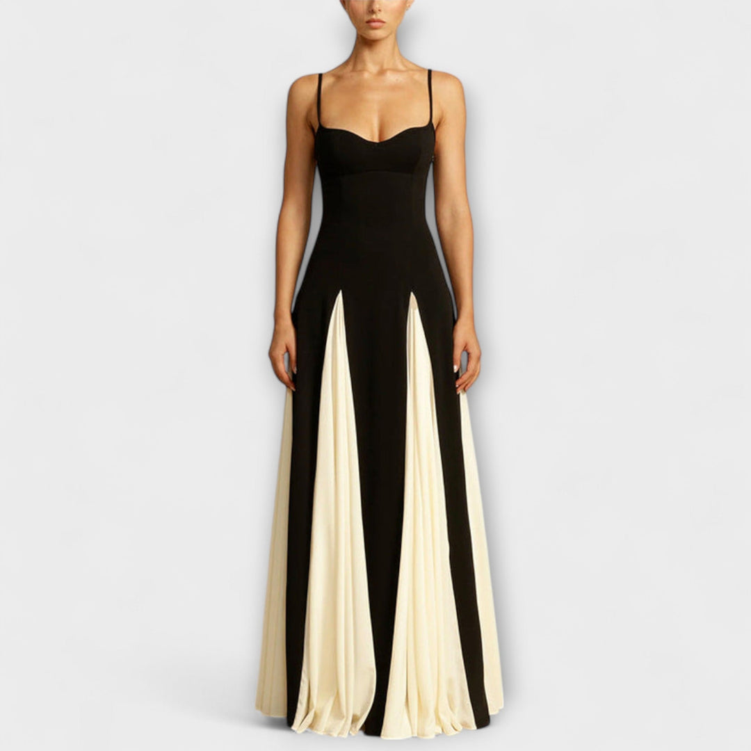 Ember | Klassisches A-Linien Maxikleid mit Tüllpaneelen