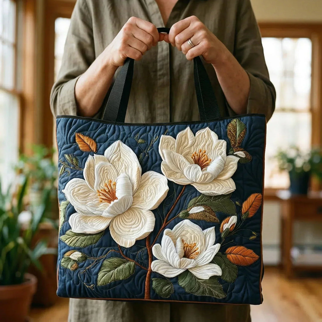 Handgefertigte Tasche | Zarte Magnolie