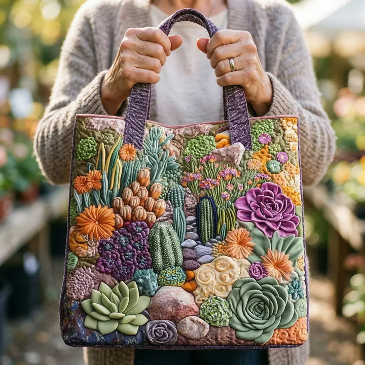 Handgefertigte Tasche | Sukkulentengarten