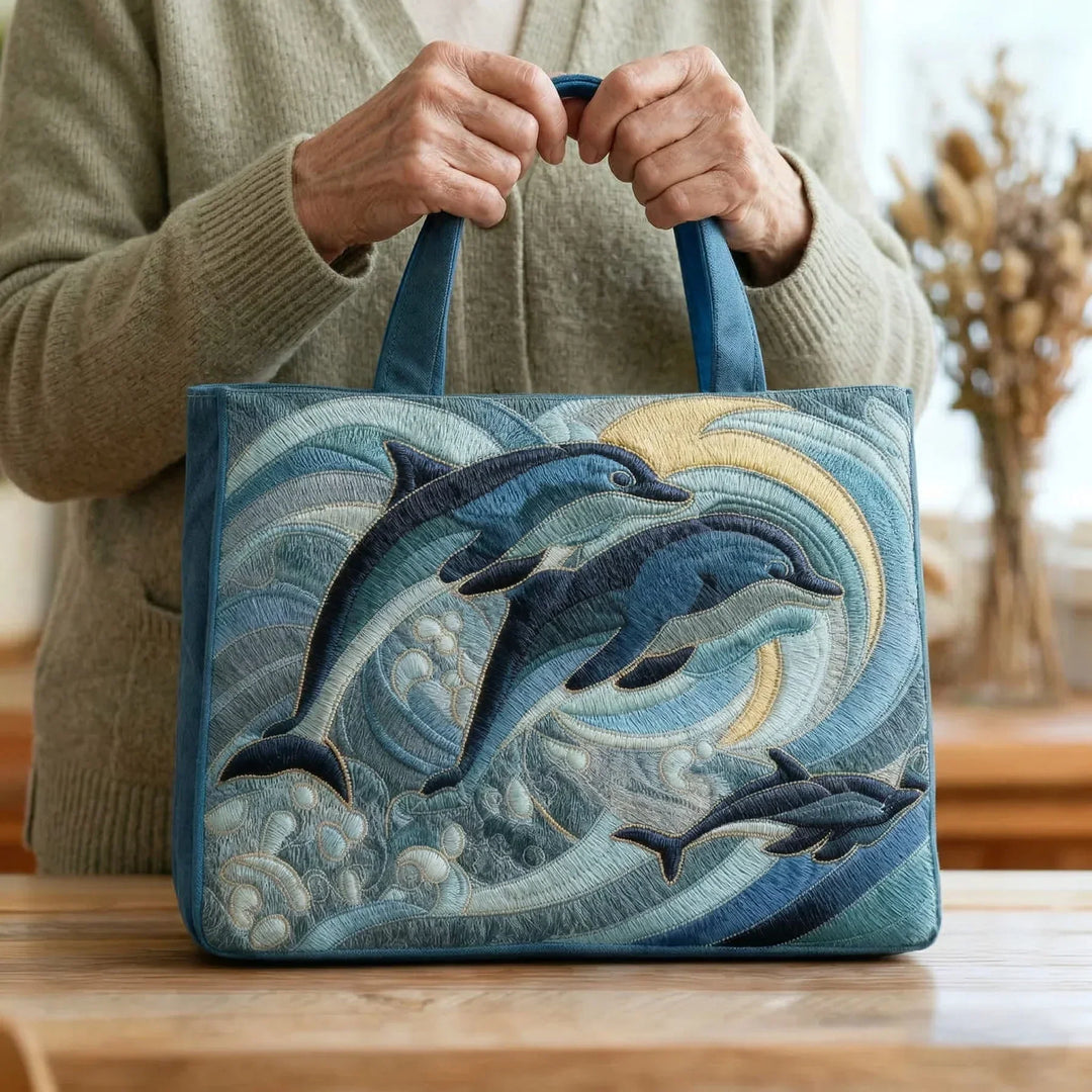 Handgefertigte Tasche | Ozean Delfin