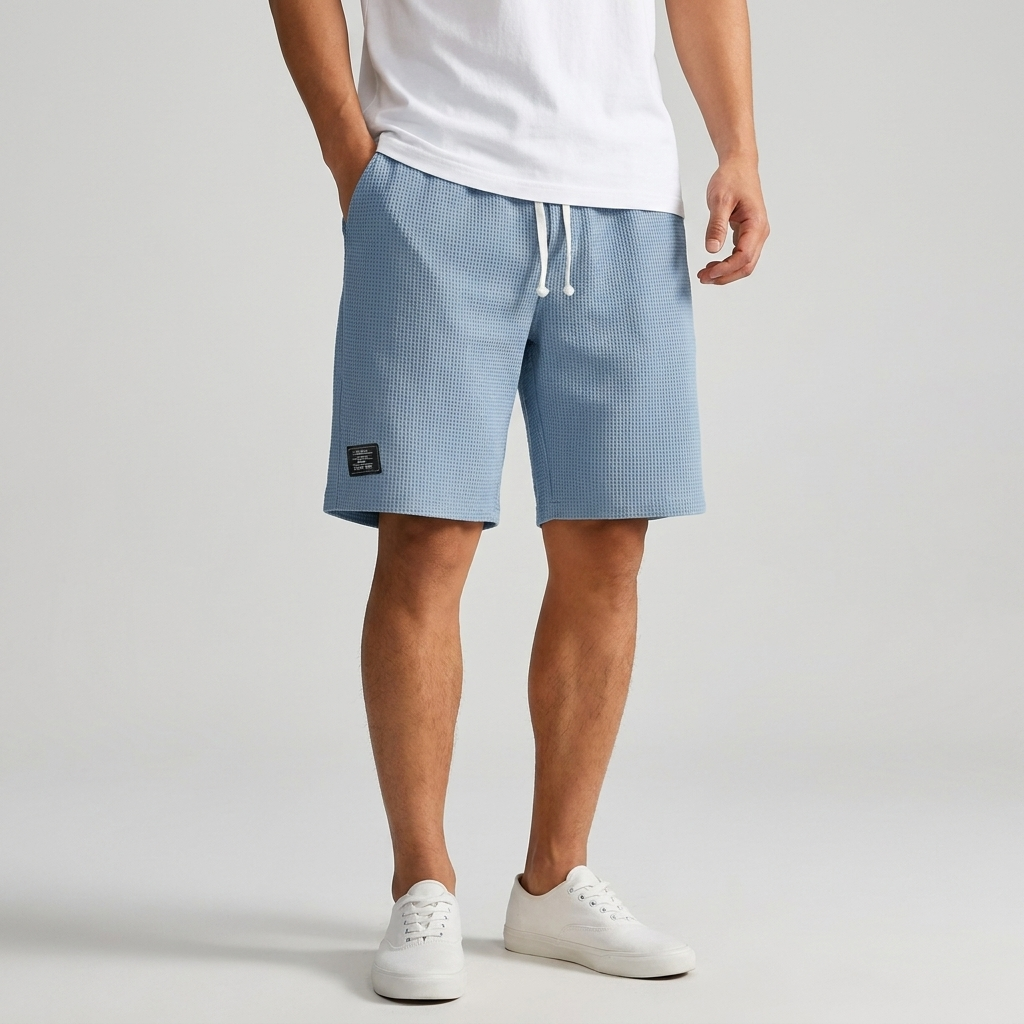 Veit™ | Wabenartige Shorts mit Kordelzug