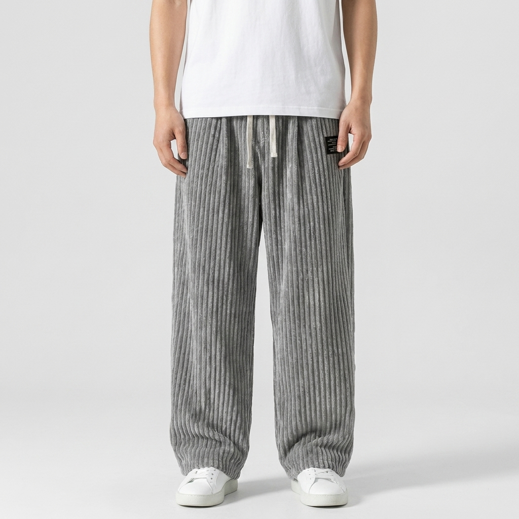 Niels™ | Weite Hose mit Rippenstruktur