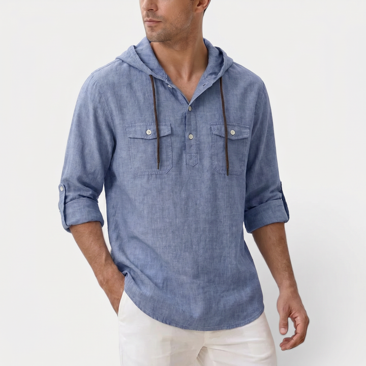Olaf™ | Leichtes Hoodie-Hemd mit Kapuze