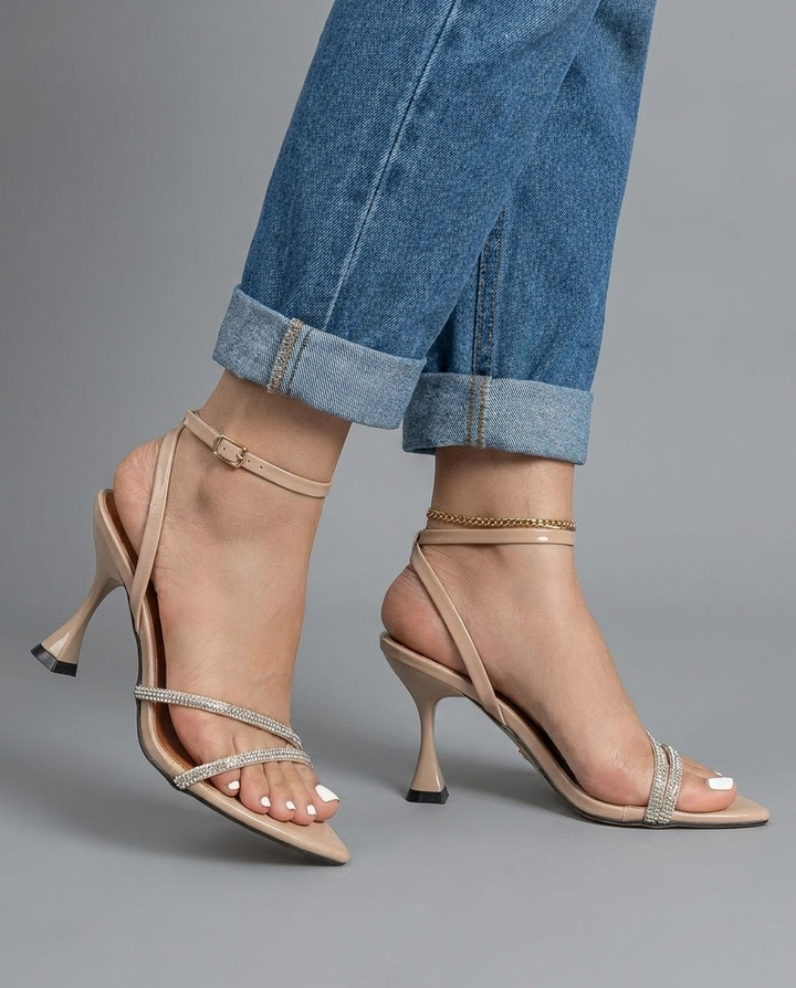 Diana | Kristall-Rhinestone Riemchen-Heels