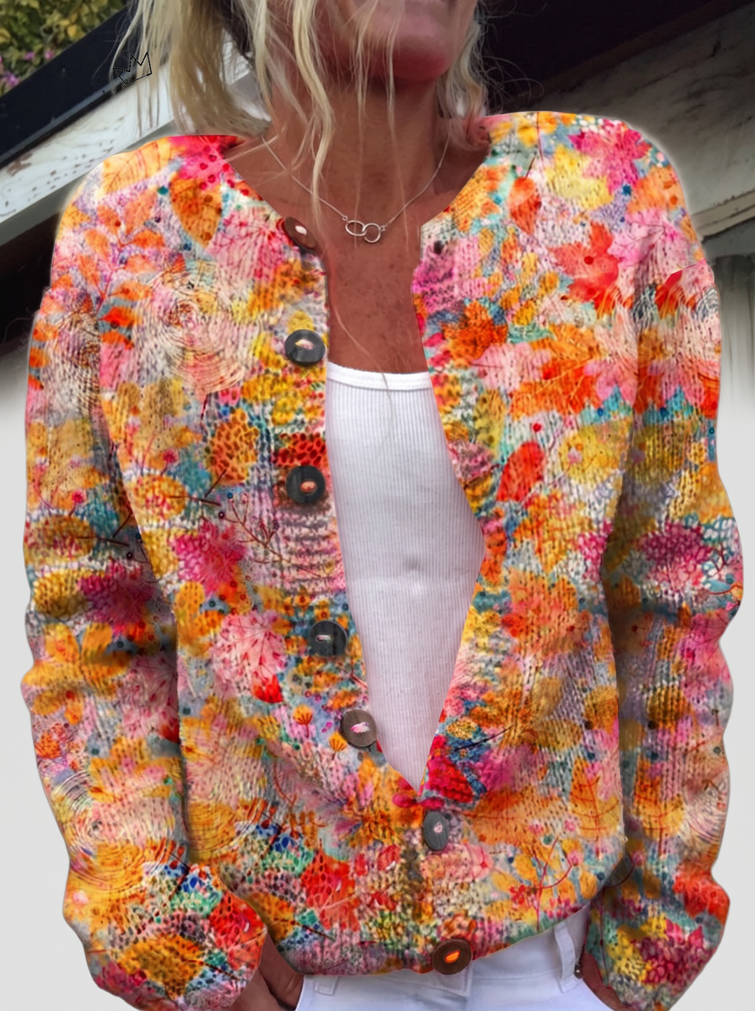 Sinead | Cardigan mit lebhaften Blumen