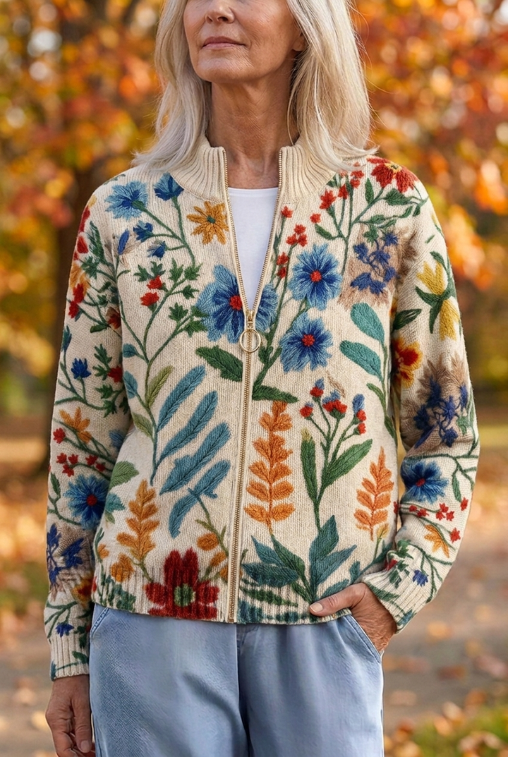 Tabitha™ | Botanischer Garten Floral Zip Cardigan