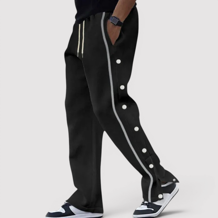 Falk™ | Leichte Hose mit seitlicher Knopfleiste