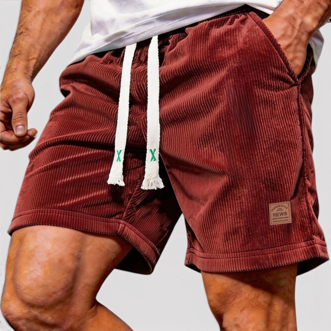 Nils™ | Gerippte Shorts mit Kordelzug