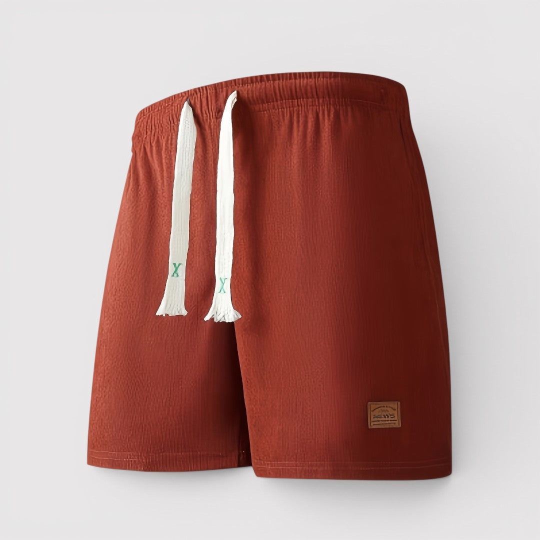 Nils™ | Gerippte Shorts mit Kordelzug