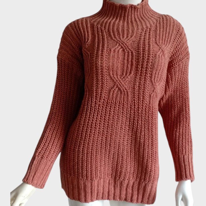 Elene | Strickpullover mit Stehkragen