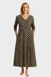 AYLA | Vintage Gestreiftes Kleid