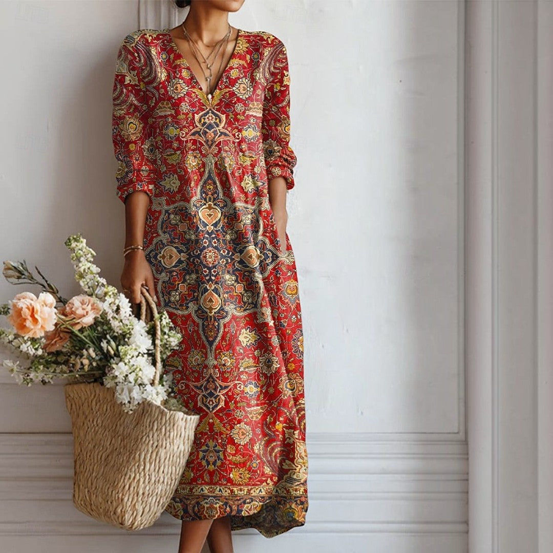 Fließendes Boho-Kleid für Damen