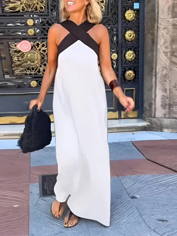 Quirine | Wickel-Front Maxi-Kleid