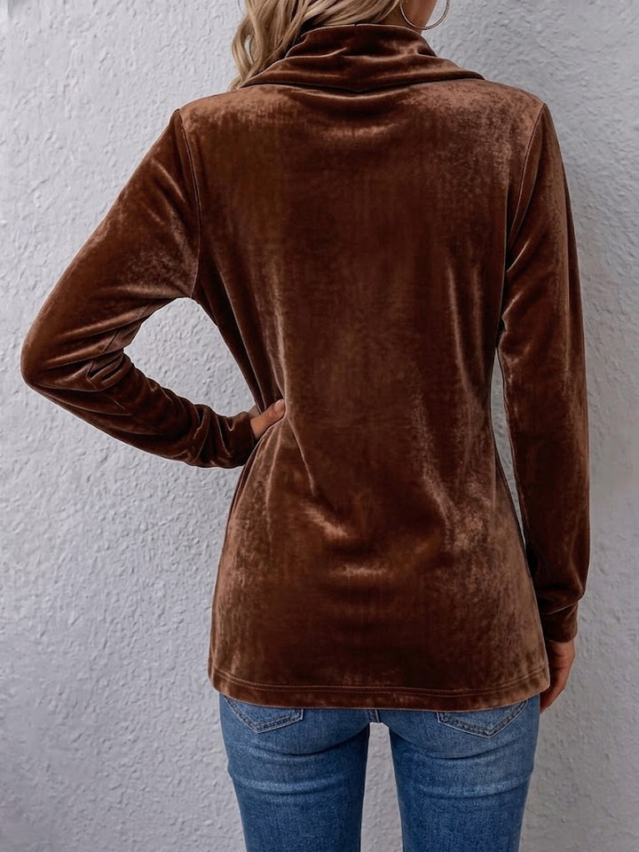 Holliwell™ | Vintage Reversknopf-Akzent Langarm Offene Front Jacke