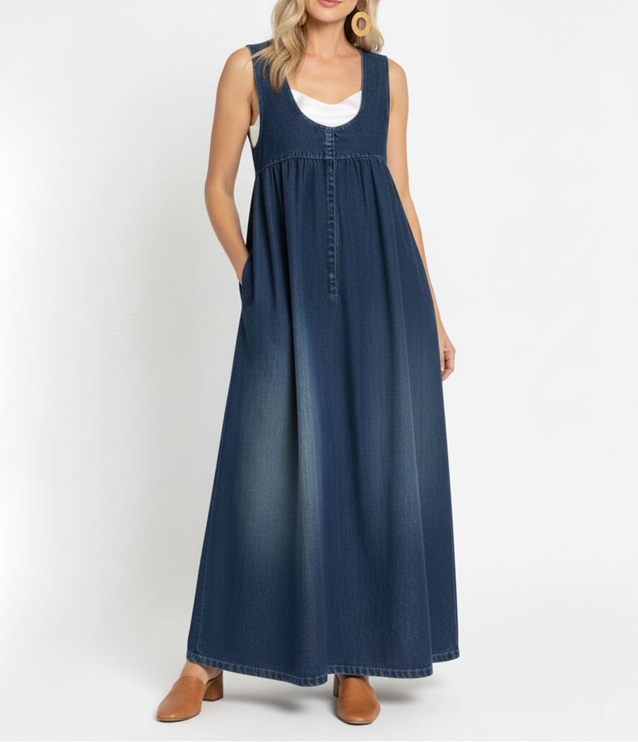 Ernestine - Maxikleid aus Vintage-Denim