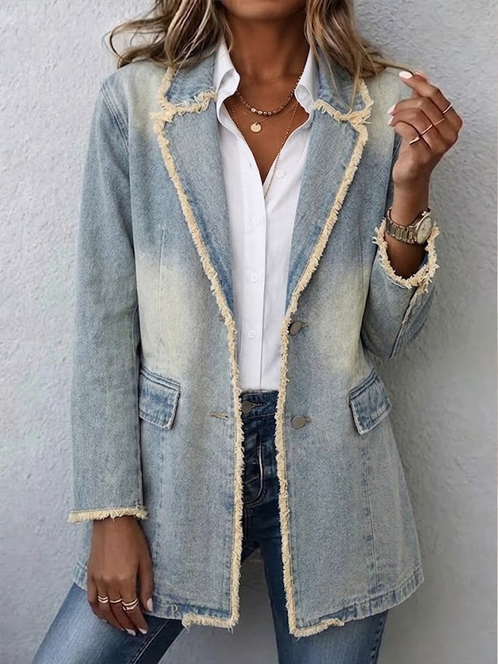 Dionne™ | Vintage-Stil Oversized Blazer mit rohen Kanten