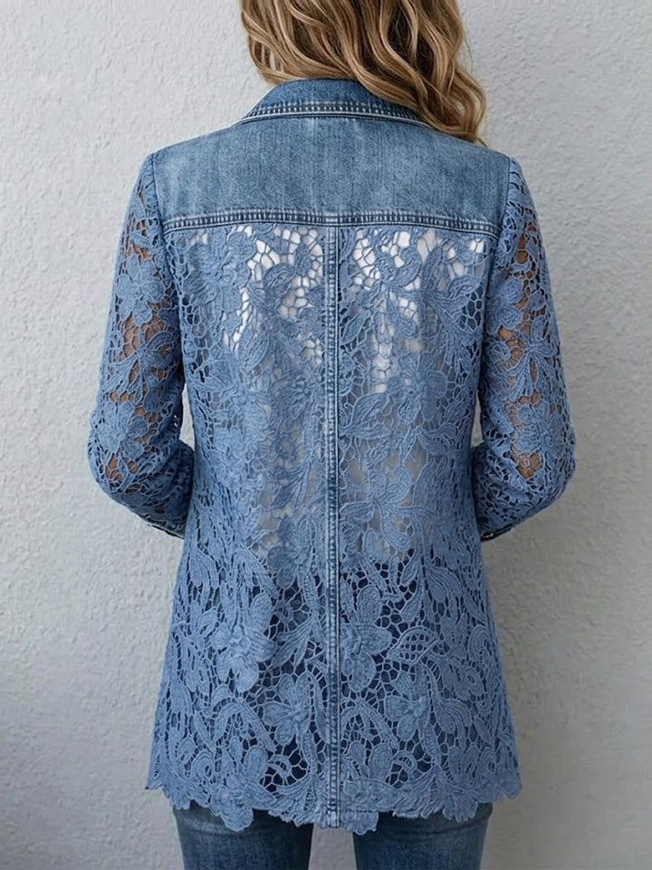 Lacinda™ | Blazerjacke mit floralem Spitzenbesatz