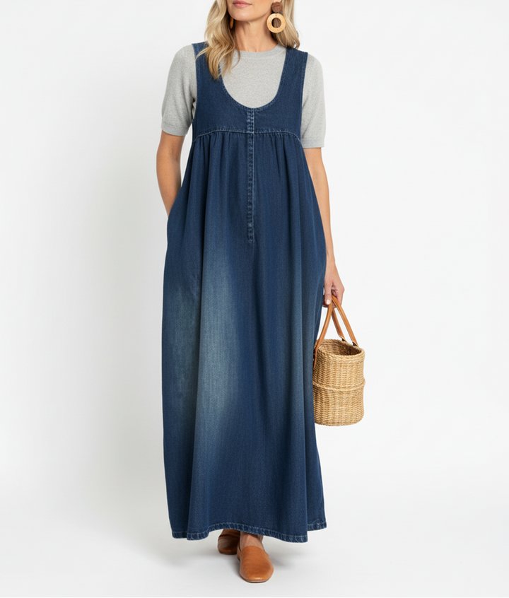 Ernestine - Maxikleid aus Vintage-Denim