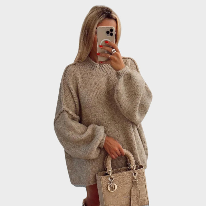Carly | Oversized Strickpullover mit Ballonärmeln