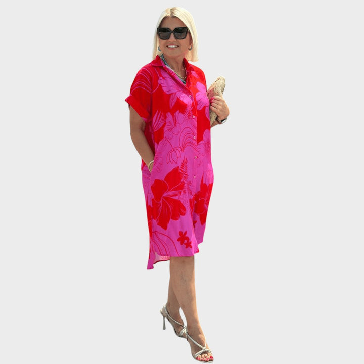 Naomi | Hemdkleid mit Blumenmuster