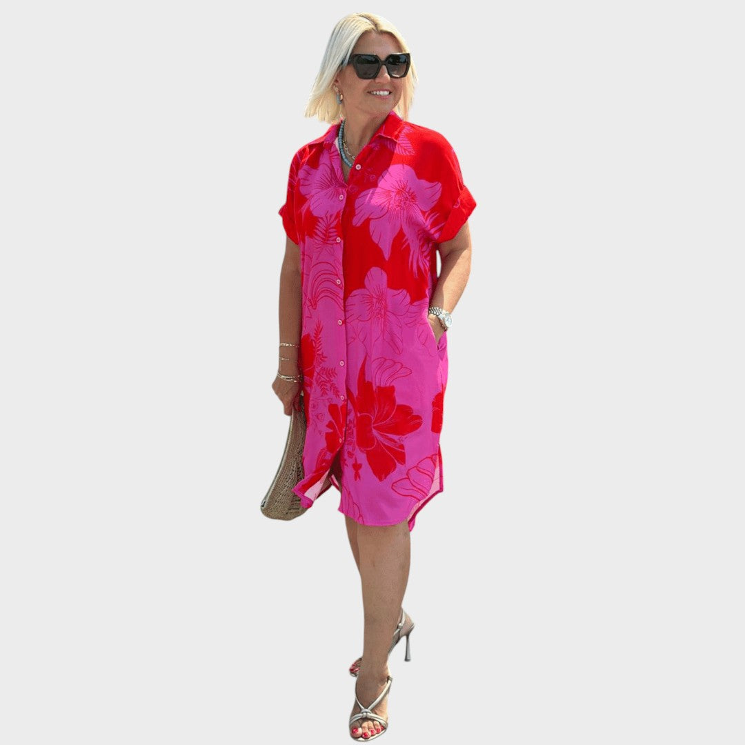 Naomi | Hemdkleid mit Blumenmuster