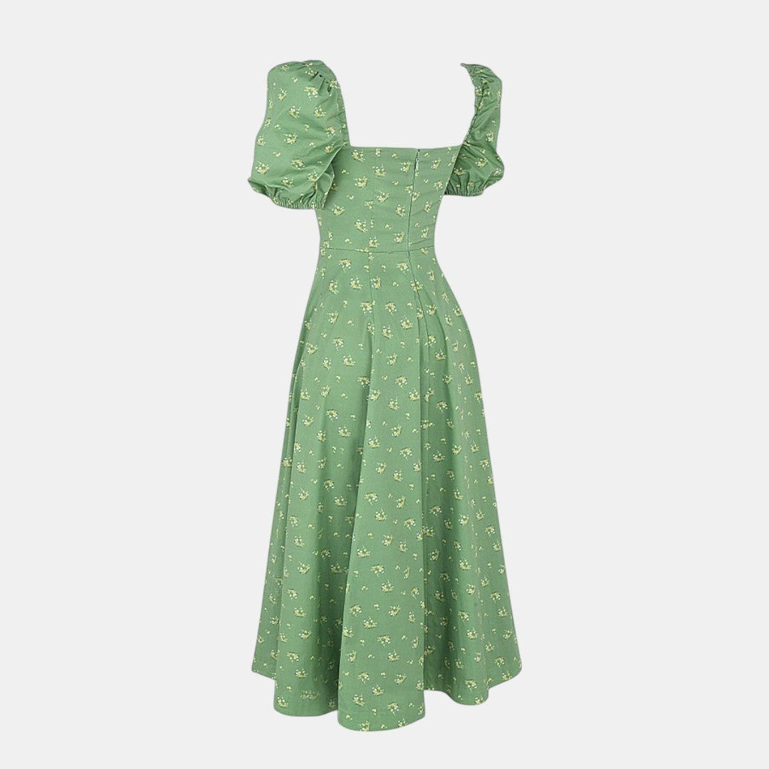 Aviana - Kleid mit Puffärmeln Bloom